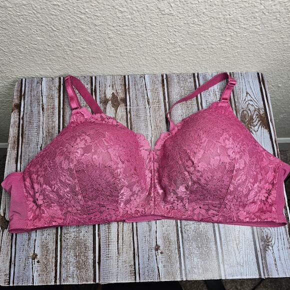 Torrid pink dream wire free bra lacey full coverage Women's size 44C - Picture 2 of 5